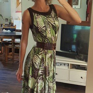 Bamboo boat neck swingy dress Sz. 8 fits most